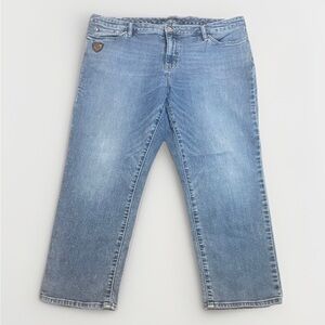 Ralph Lauren Light Blue Straight Leg Jeans Cropped sz 18W 26” inseam